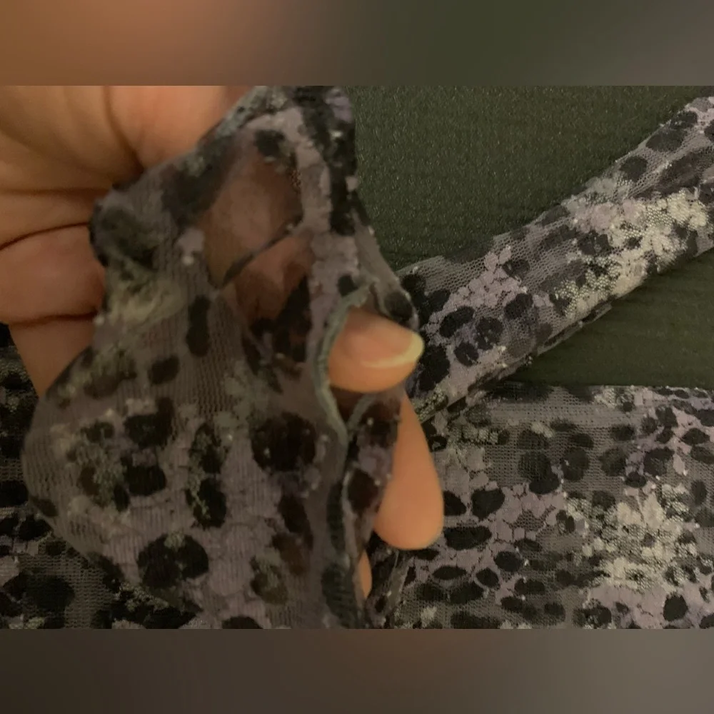 Free People Floral Mesh Long Sleeve Top - Picture 5 of 6